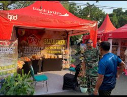 Dandim 0819 Tinjau Kesiapan Bazar UMKM di Lapangan Kodam V Brawijaya.