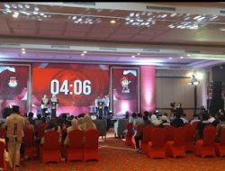 Personel Polres Gowa Amankan Debat Terbuka Kedua Calon Bupati dan Wakil Bupati Gowa.