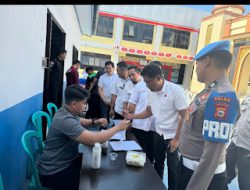 Bidpropam Polda Sulsel dan Bid Dokkes Polda Sulsel Gelar Tes Urine Dadakan di Polres Gowa.