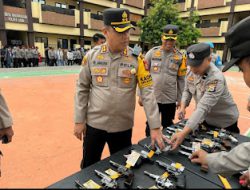 Pengecekan Senpi Oleh Kapolres Gowa Terhadap Anggota Pemegang Senpi.