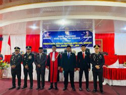 Wakapolres Mamasa Hadiri Pelantikan dan Pengucapan Sumpah Pimpinan DPRD Kabupaten Mamasa Periode 2024-2029