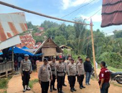 Pengamanan Polres Mamasa Amankan Kampanye Dialogis Paslon Robinson Paul Tarru – David Bambalayuk di Kec. Balla
