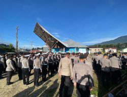 Polres Mamasa Gelar Apel Pengecekan Kesiapan Pengamanan Debat Paslon Pilkada 2024 Kab. Mamasa