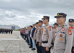 Polda Sulbar Terjunkan 608 Garda Pengaman Demokrasi Jaga Kampanye di Anjungan Manakarra