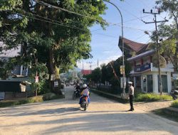 Satuan Lalu Lintas Polres Mamasa Laksanakan Pergelaran Ambang Gangguan di Pagi Hari