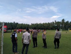 Polsek Pasangkayu Pengamanan Giat Senam Bersama Dan Tatap Muka Calon Wakil Bupati Pasangkayu