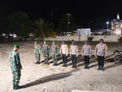 Patroli Gabungan Polsek Pasangkayu dan  Koramil 1427-01/Pasangkayu Jaga Kondusifitas Selama Tahapan Pilkada 2024
