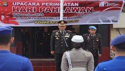 Polresta Mamuju Gelar Upacara Peringatan Hari Pahlawan ke-79 Tahun 2024