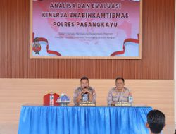 Kabag SDM Pimpin Giat Anev Kinerja Bhabinkamtibmas Polres Pasangkayu