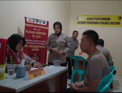 Polres Blitar Gelar Rikkes untuk Kesiapan Pengamanan TPS Pilkada 2024.