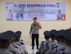 Kapolres Gowa Pimpin Upacara Penerimaan Latihan Siswa Diktukba Polri Gelombang II T.A 2024 SPN Polda Sulsel.