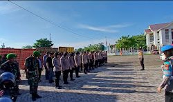 150 Personel Polres Gowa dan Kodim 1409/Gowa Amankan Puncak Perayaan Hari Jadi Kabupaten Gowa ke-704.