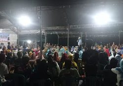 Personel Polsek Pallangga Dibackup Sat Brimob Polda Sulsel Amankan Kampanye Cawabup Gowa No. Urut 2.