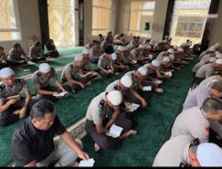 Digelar Secara Rutin, Personel Polres Gowa dan Siswa Latja Gelar Doa Bersama.