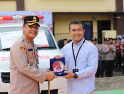 Polres Gowa Terima Bantuan 1 Unit Mobil Ambulance CSR dari BRI Peduli.