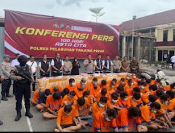 Polres Pelabuhan Tanjungperak Berhasil Ungkap Kasus Narkoba, 66 Tersangka Diamankan