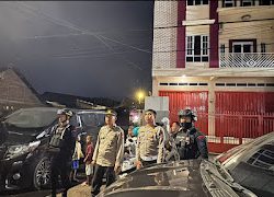 Polsek Somba Opu Bersama Sat Brimob BKO Polres Gowa Amankan Kampanye Paslon No. 2 HATI DAMAI.