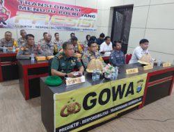 Kapolres Gowa Ikuti Vicon Bersama Kapolri Bahas Kesiapan Pengamanan Pilkada Serentak 2024.