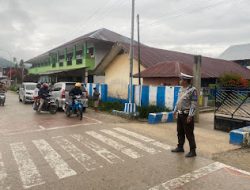 Sat Lantas Polres Mamasa Laksanakan Pergelaran Ambang Gangguan Pagi di Wilayah Hukum Polres Mamasa