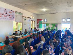 Bhabinkamtibmas Polsek Mambi Polres Mamasa Monitoring Bimbingan Teknis Kelompok Penyelenggara Pemungutan Suara di Kecamatan Mehalaan