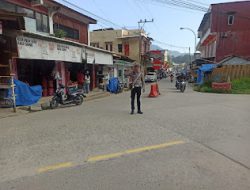 Sat Lantas Polres Mamasa Laksanakan Kegiatan Pergelaran Ambang Gangguan Untuk Menjaga Kelancaran Lalu Lintas di Pagi Hari
