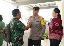 Sinergitas Solid : Kapolda Sulbar Sambut Hangat Pangdam di Bandara Tampa Padang