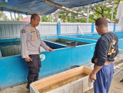 Dukung Asta Cita Presiden, Kapolsek Pasangkayu Kunjungi Peternak Ikan Lele
