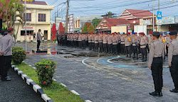 Polresta Mamuju Siagakan 173 Personel untuk Pengamanan Rapat Pleno Rekapitulasi di KPU Mamuju