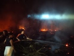 Kapolsek Tinambung Pimpin Personil Datangi TKP Kebakaran Rumah di Wilayahnya