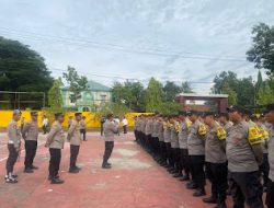 Wakapolres Polman Pimpin Anev Bhabinkamtibmas di Lapangan Apel Polres Polman