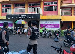 Polres Polman Laksanakan Pengamanan Turnamen Sepakbola PSSI Polman Championship