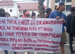 Rumah Pengiat Hukum dan Demokrasi Gelar Aksi Tolak PKPU Sementara Pengadilan Negeri Makassar