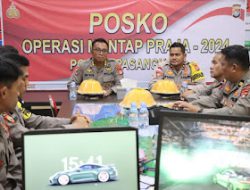 Tim Wasops  Itwasda Polda Sulbar Cek Pos Pengamanan Ops Lilin Marano 2024 Polres Pasangkayu