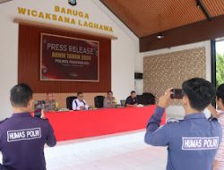 Press Release Akhir Tahun, Gangguan Kamtibmas di Pasangkayu Alami Penurunan