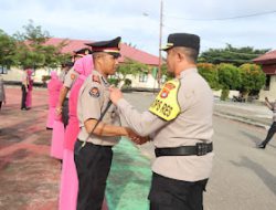 Kapolres Pasangkayu Pimpin Upacara Kenaikan Pangkat Personel Periode 1 Januari 2025