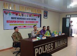 Rapat Koordinasi Lintas Sektoral Kesiapan Operasi “Lilin Marano 2024” Dalam Rangka Pengamanan Natal Tahun 2024 dan Tahun Baru 2025