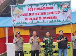 Polsek Pana Polres Mamasa Laksanakan Pemantauan dan Pengamanan Jelang Natal dan Tahun Baru 2025