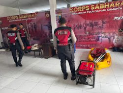 Kesiapan Hadapi Cuaca Ekstrem, Kasat Samapta Polres Gowa Cek Perlengkapan SAR.