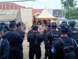 Amankan Rapat Pleno Terbuka di KPU, Segini Jumlah Personel TNI-Polri di Gowa Diturunkan.