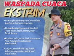 Kapolres Gowa Imbau Warga Waspada Cuaca Ekstrem di Musim Hujan.