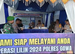 Kapolres Gowa Lakukan Pengecekan Kesiapan Pos PAM Nataru.