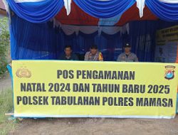 Polsek Tabulahan Polres Mamasa Gelar Pengamanan Posko Natal dan Tahun Baru 2025