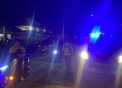 Patroli Blue Light  Sat Lantas Polres Mamasa Jaga Keamanan dan Kelancaran Lalu Lintas di Malam Hari