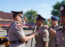 Kapolda Sulbar Pimpin Upacara Penutupan Pendidikan Pembentukan Bintara Polri di SPN Mekkatta