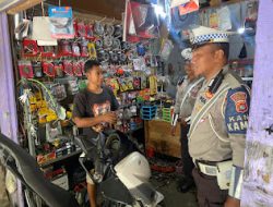 Unit Kamsel Sat Lantas Polres Mamasa Sosialisasikan Larangan Penggunaan Knalpot Brong