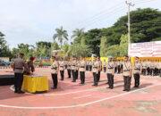 Kapolres Polman Pimpin Upacara Serah Terima Jabatan dan Penyematan Tanda Jabatan Polres Polman