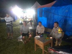 Personel Polsek Mambi Polres Mamasa Pantau dan Amankan Kegiatan Pasar Malam