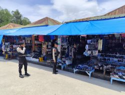 Sat Samapta Polres Mamasa Tingkatkan Keamanan Lewat Patroli Jalan Kaki di wialayah Hukum Polres Mamasa