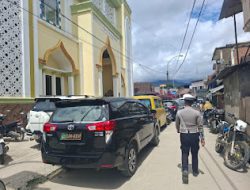 Sat Lantas Polres Mamasa Laksanakan Patroli Jamin Keamanan Masyatakat Saat Pelaksanaan Salat Jumat