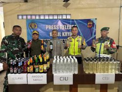 Polisi Amankan Puluhan Botol Miras Pada Tahun Baru 2025